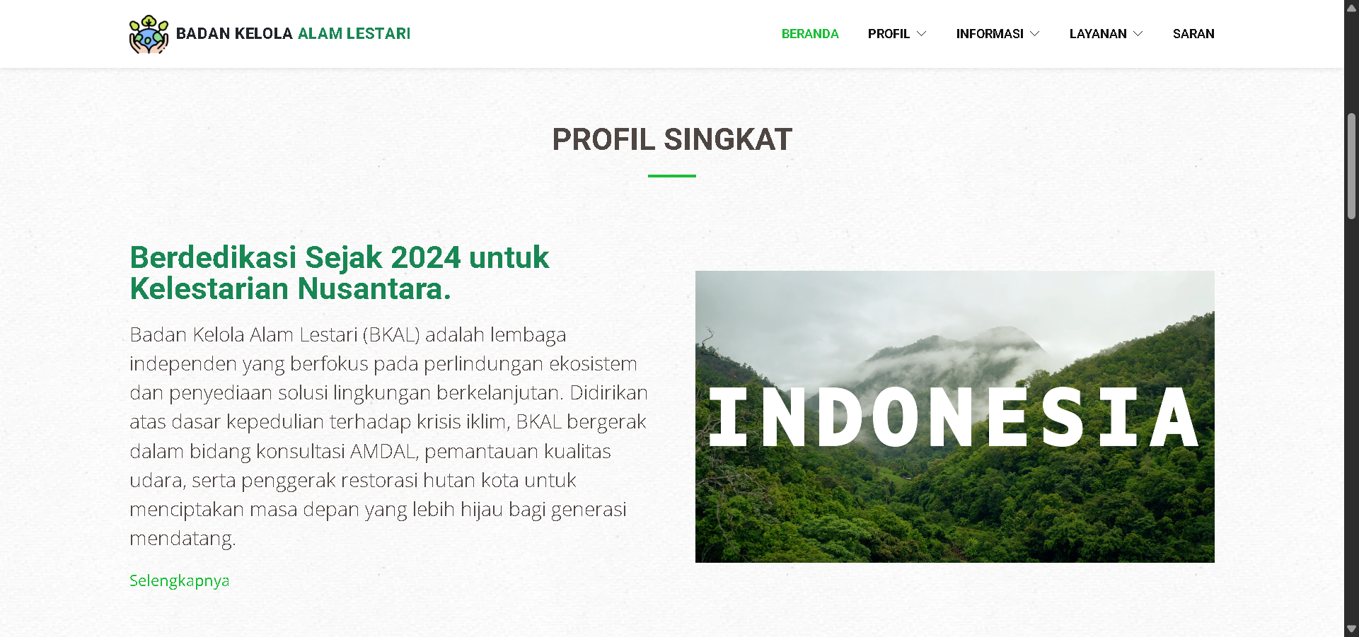 Sistem Informasi Manajemen - Badan Kelola Alam Lestari